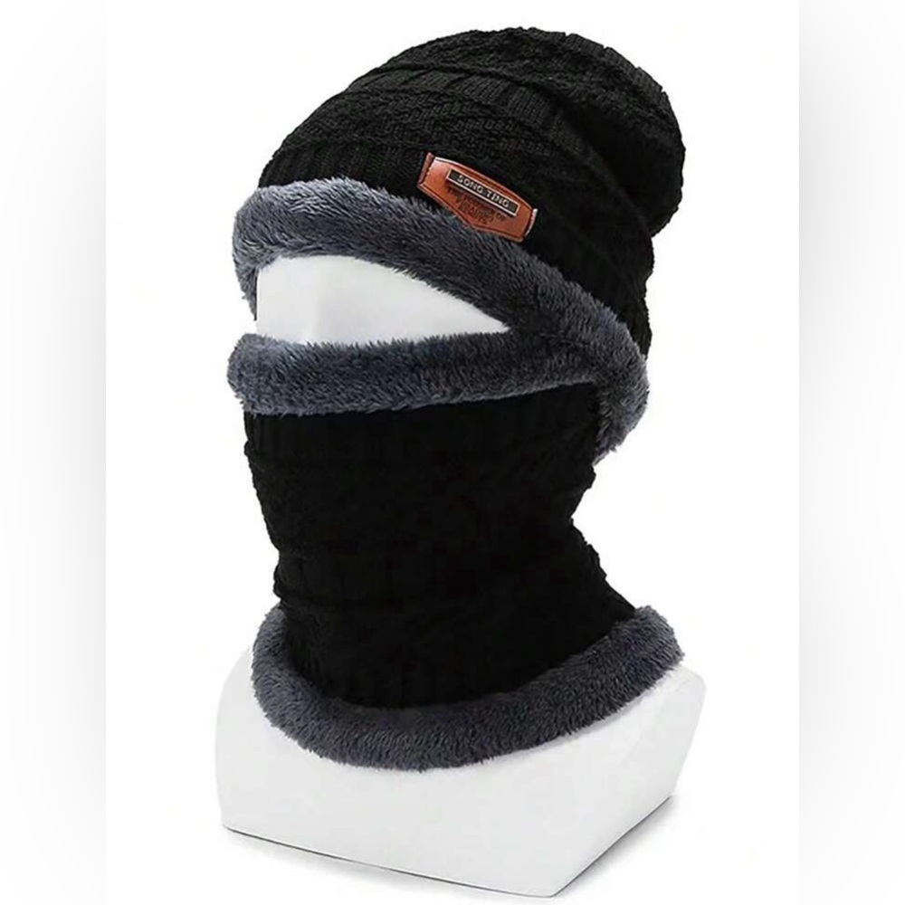 Winter Unisex Hat and Scarf Two-Piece Set - Picture 3 of 4